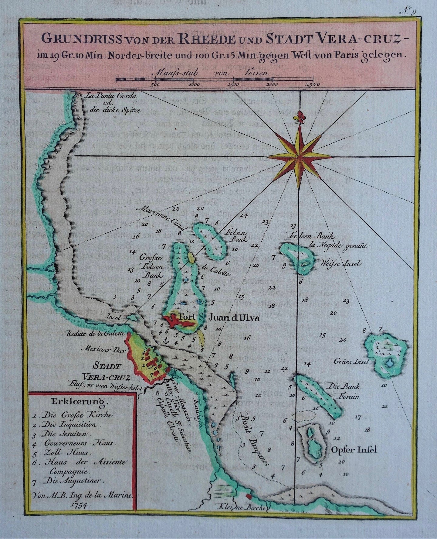 Mexico Veracruz - JN Bellin / Arkstee & Merkus - ca 1755