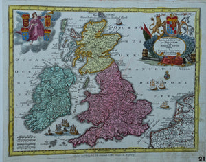 Groot Brittannië Ierland British Isles Great Britain Ireland - TC Lotter - ca 1744