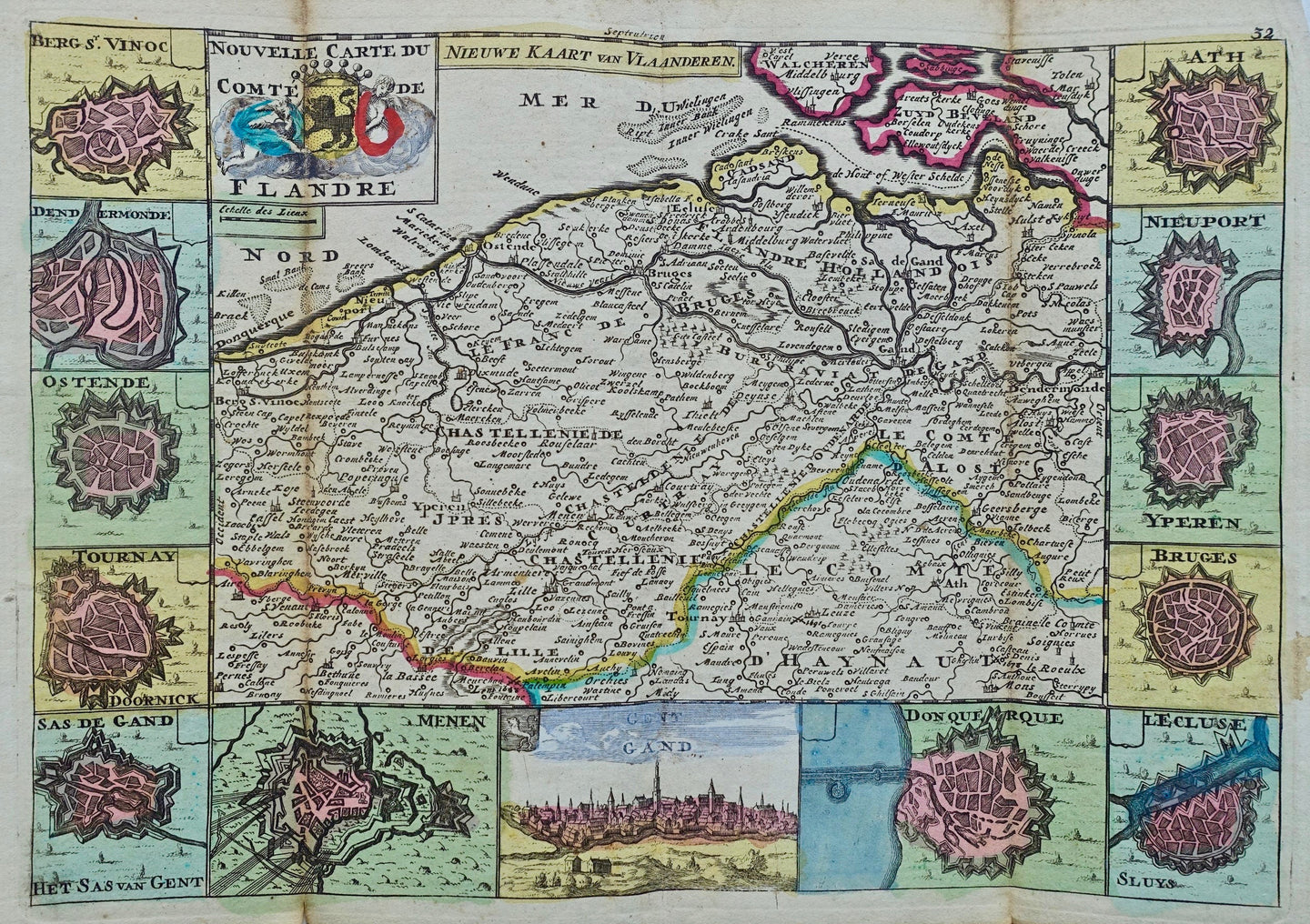 België Vlaanderen Belgium Flanders - J de la Feuille - 1729