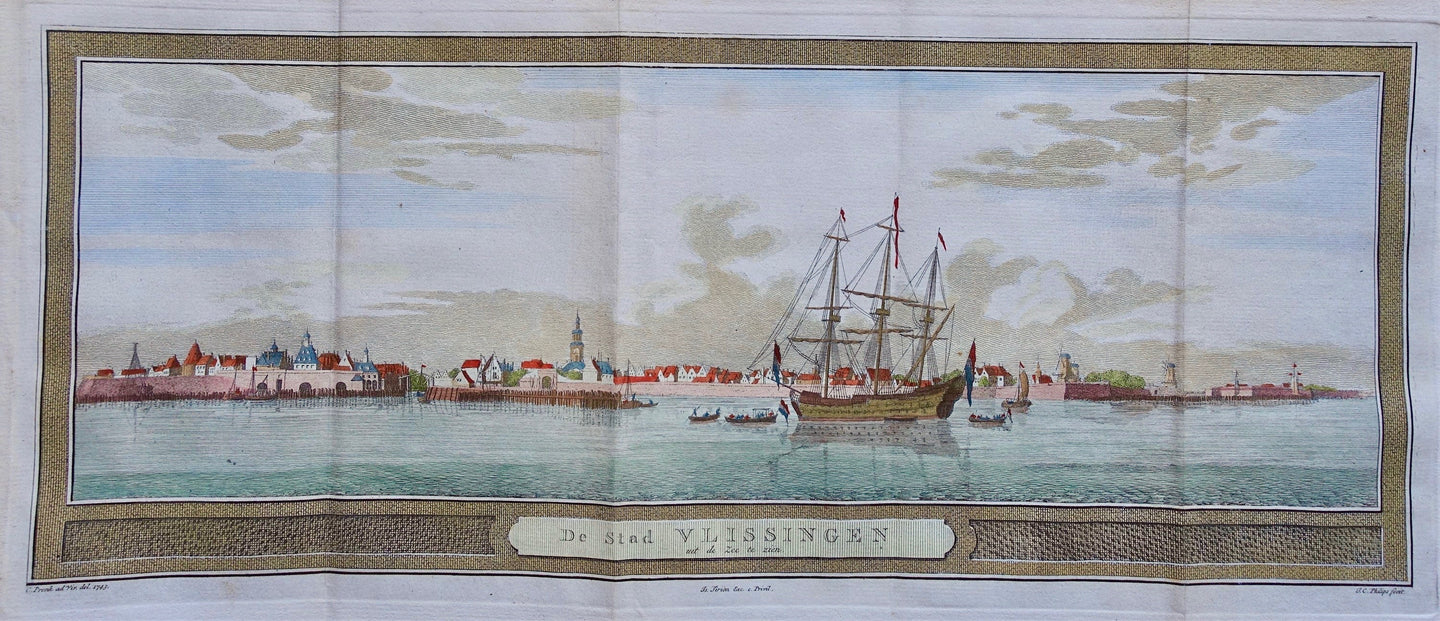 Vlissingen Aanzicht vanuit zee - JC Philips - 1753