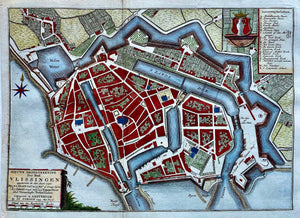 Vlissingen Stadsplattegrond - I Tirion - 1753