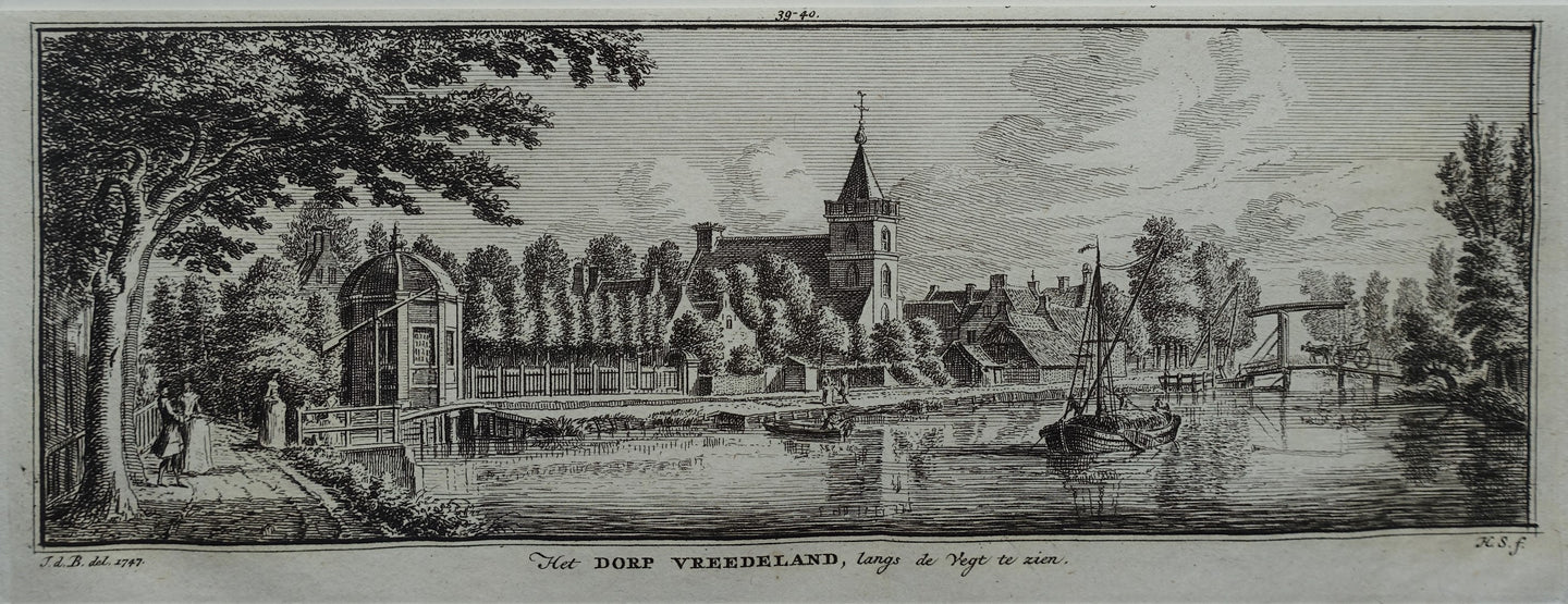 Vreeland Gezicht op het dorp - H Spilman - ca. 1750