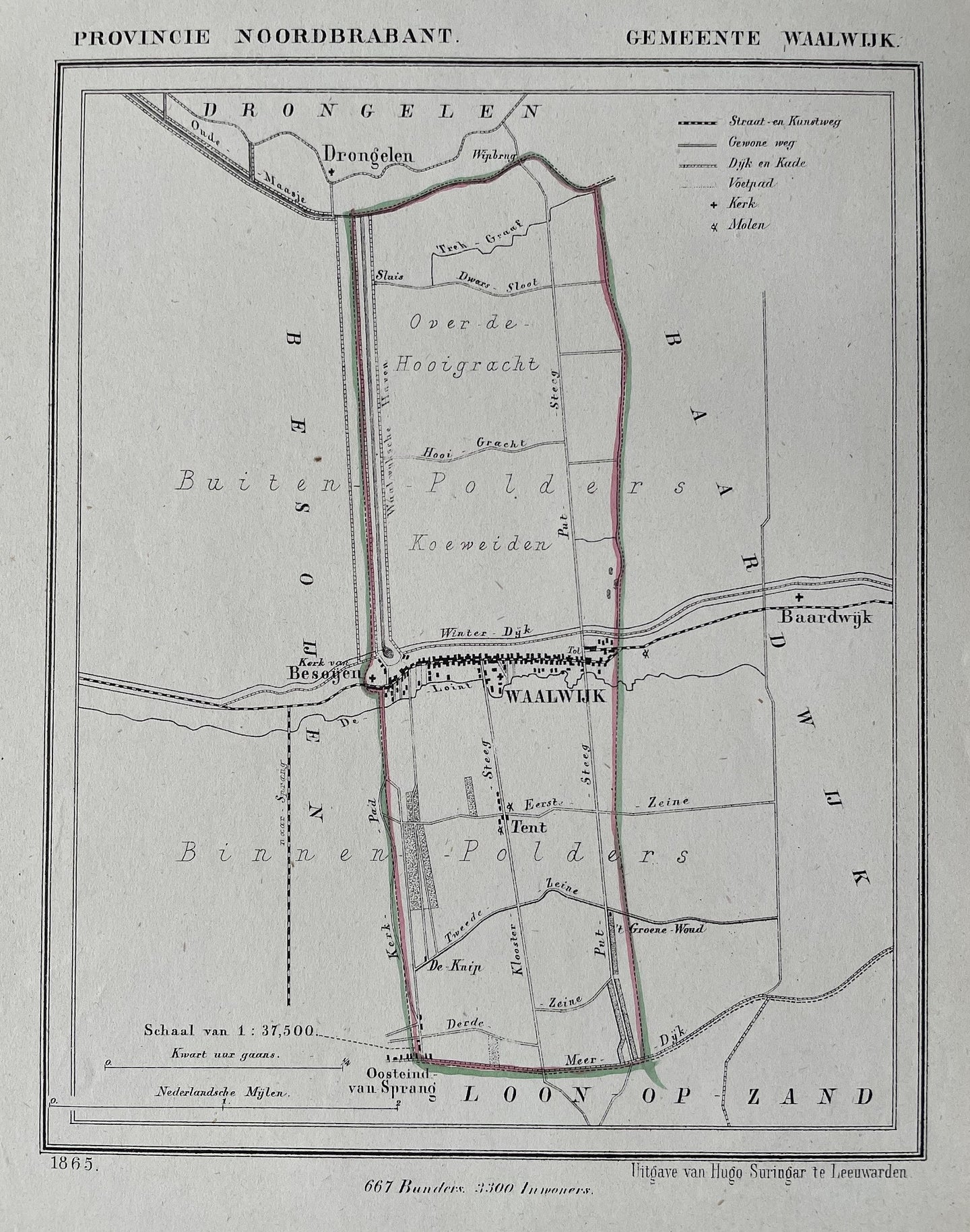 Waalwijk - J Kuijper / H Suringar - 1865
