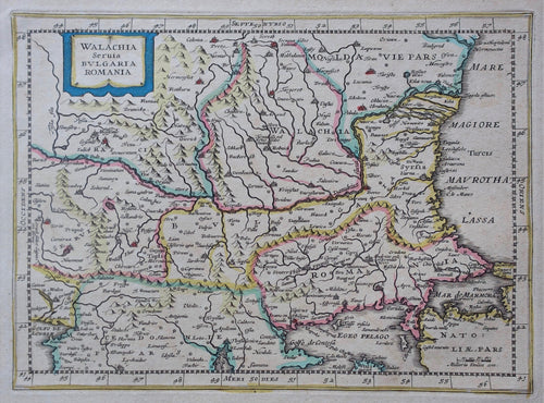 Bulgarije Roemenië Servië Balkans Bulgaria Romania Serbia - J Janssonius van Waesbergen - 1673