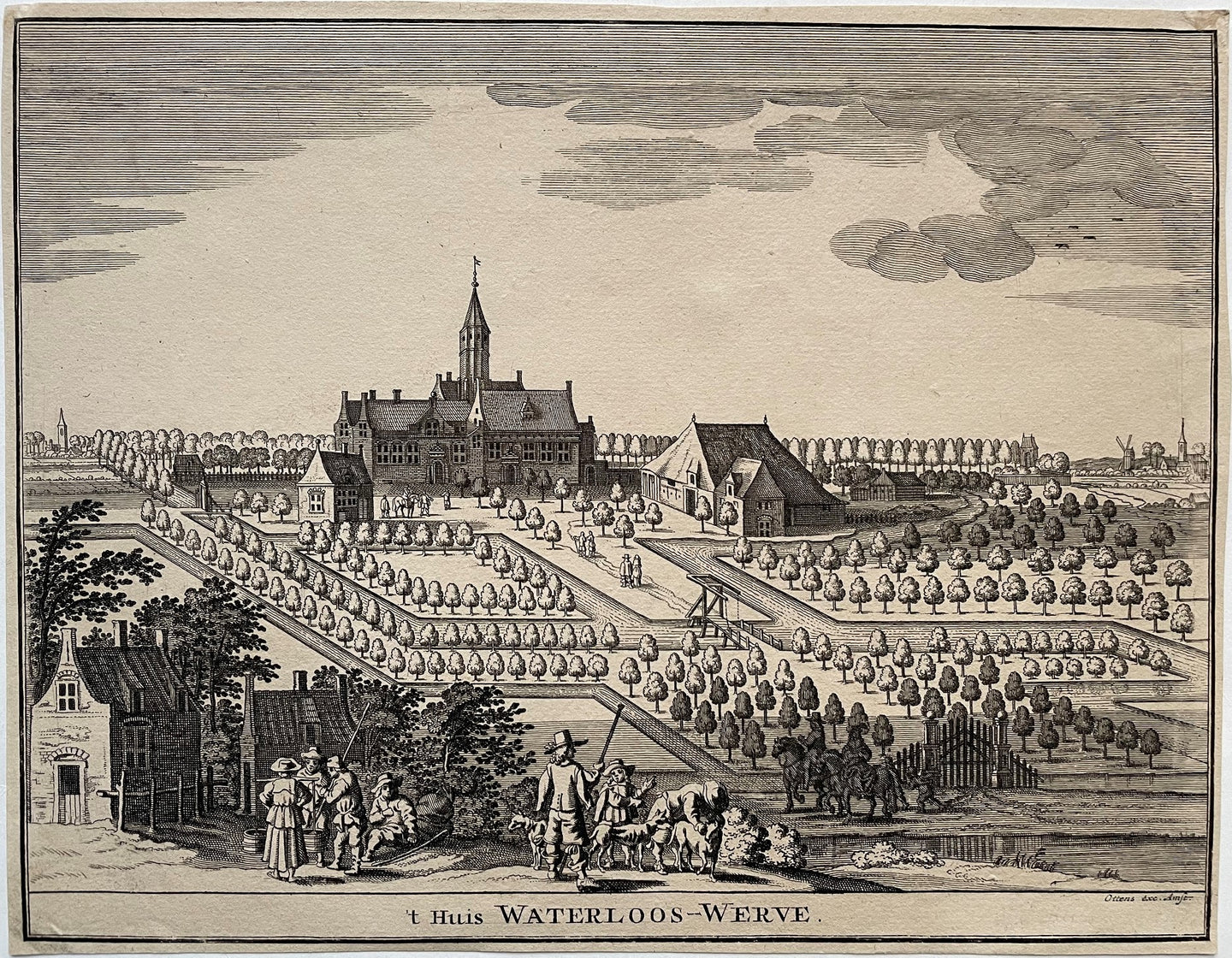 Aagtekerke Huis Waterlooswerve - Ottens - circa 1725