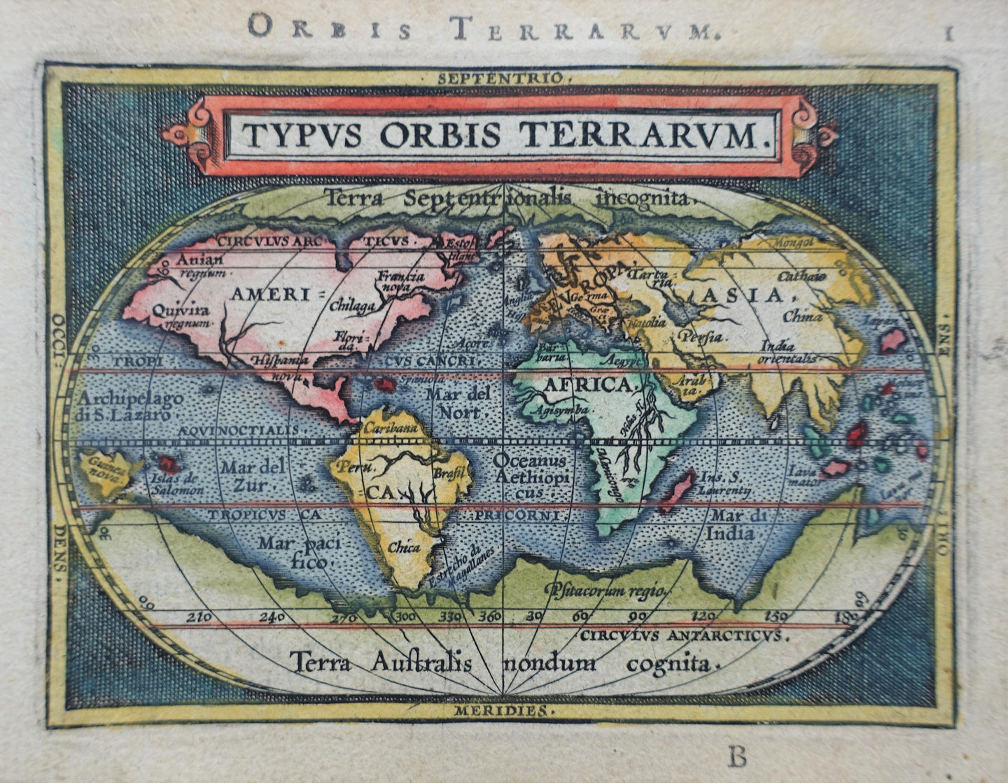 Wereld World - Abraham Ortelius Johann Baptist Vrients - 1601