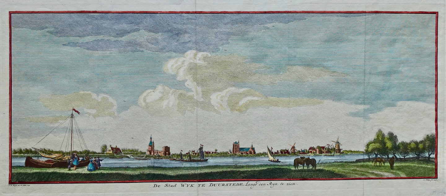 Wijk bij Duurstede Gezicht op de stad - JC Philips - 1756