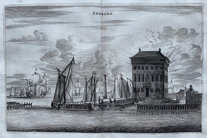 Amsterdam Zeeburg Fort Zeeburg te zien naar het IJ - O Dapper - 1663