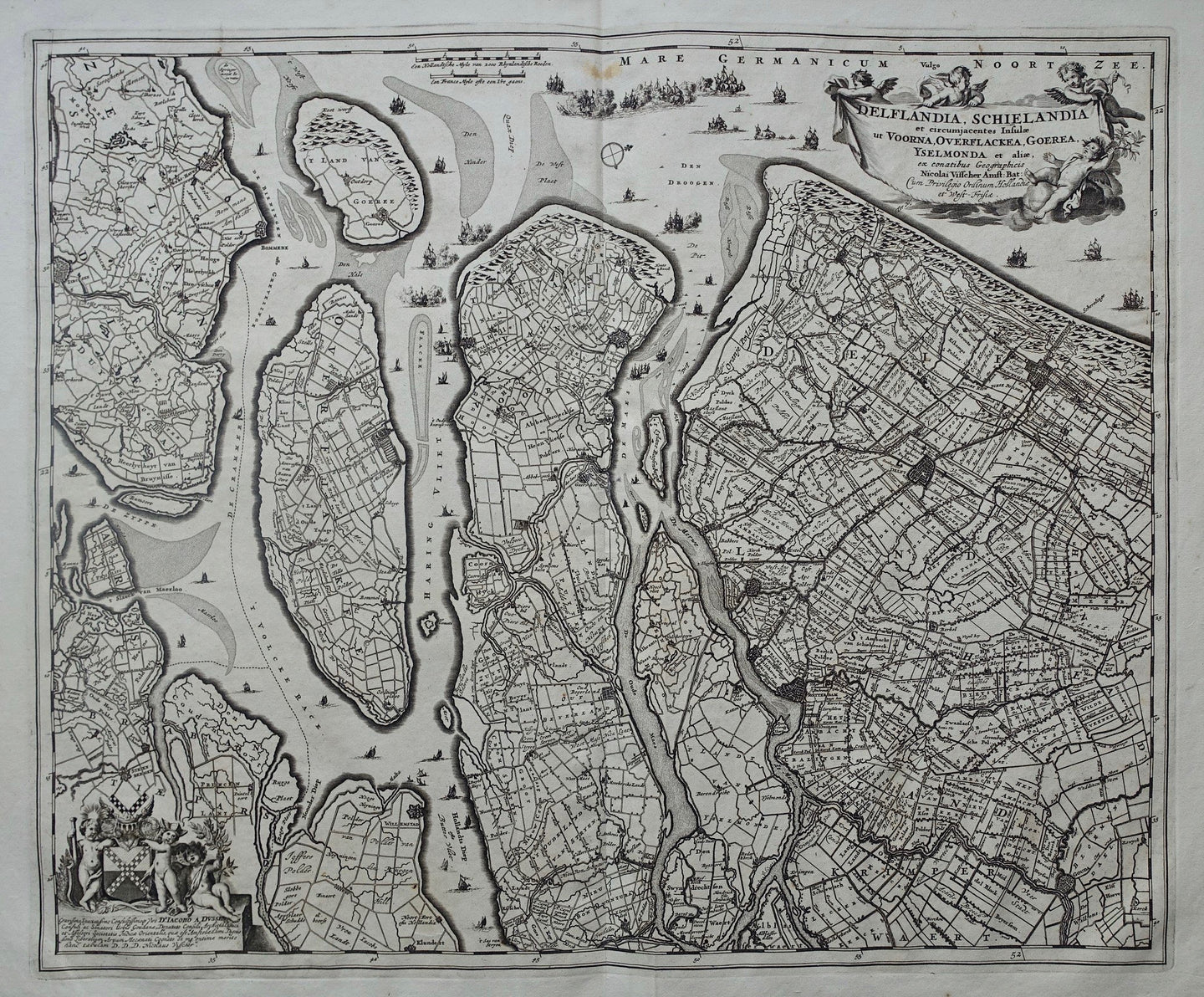 Delfland Schieland en Zuid-Hollandse eilanden - N Visscher - ca 1684