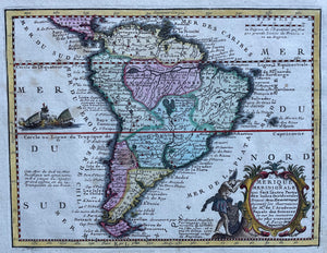 Zuid-Amerika South America - Jacques Chiquet - 1719