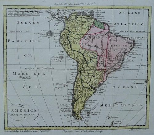 Zuid-Amerika South America - CA Barbiellini / M di Pietro - 1807