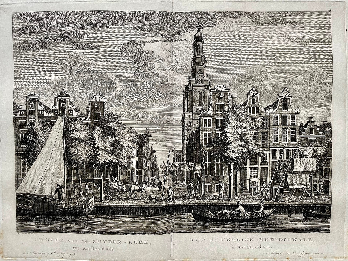 Amsterdam Zuiderkerk Raamgracht - P Fouquet - 1783