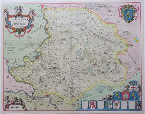 Gelderland Graafschap Zutphen Achterhoek - J Blaeu - 1663