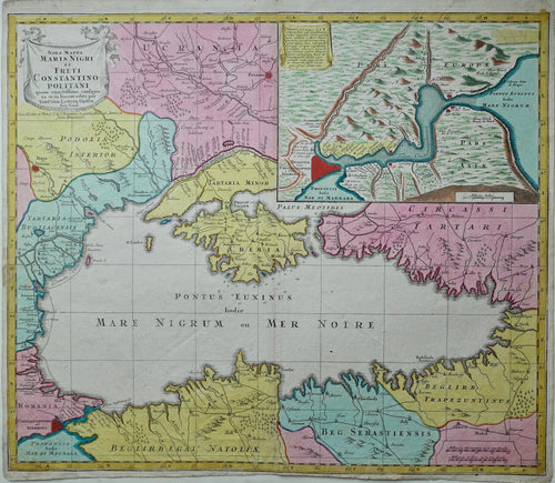 Oekraïne Turkije Zwarte Zee Krim Russia Ukraina Crimea Turkey Constantinople Istanbul Black Sea - Tobias Conrad Lotter - ca 1750